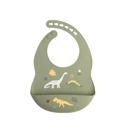 The Vesper - Baby Silicone Bib Waterproof Adjustable Cartoon Feeding Bib with Food Catcher 1PC