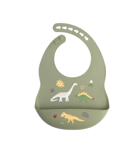 The Vesper - Baby Silicone Bib Waterproof Adjustable Cartoon Feeding Bib with Food Catcher 1PC