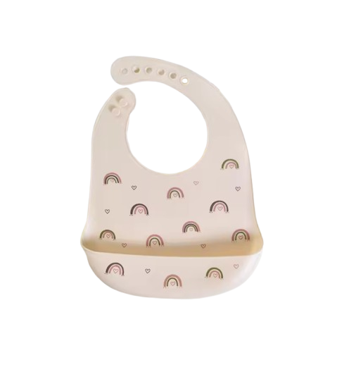 The Jackie - Baby Silicone Bib Waterproof Adjustable Feeding Bib Soft Food Catcher for Newborns