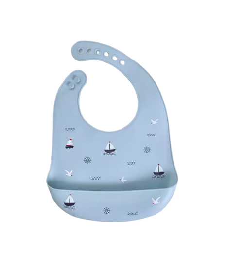 The Jackie - Baby Silicone Bib Waterproof Adjustable Feeding Bib Soft Food Catcher for Newborns