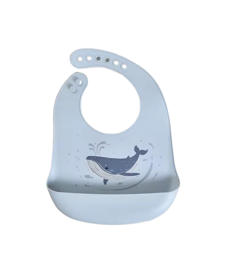 The Jackie - Baby Silicone Bib Waterproof Adjustable Feeding Bib Soft Food Catcher for Newborns