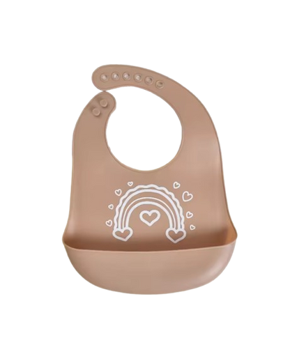 The Jackie - Baby Silicone Bib Waterproof Adjustable Feeding Bib Soft Food Catcher for Newborns