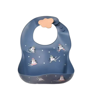 The Bowie - Waterproof Baby Silicone Feeding Bib Adjustable Soft Food Catcher for Babies & Toddlers