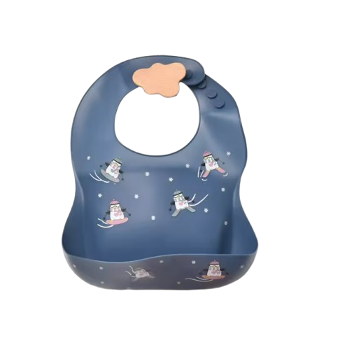 The Bowie - Waterproof Baby Silicone Feeding Bib Adjustable Soft Food Catcher for Babies & Toddlers