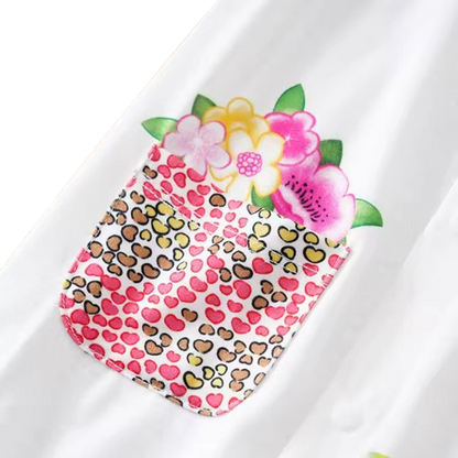 The Marisol - Baby Girl Pink Deer Print Sleeveless Romper Summer One Piece Outfit