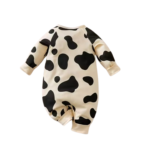 The Aurelio - Baby Boy 3D Cow Print Long Sleeve Cotton Romper Spring Autumn One Piece Outfit