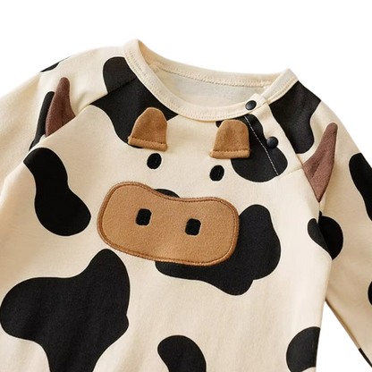 The Aurelio - Baby Boy 3D Cow Print Long Sleeve Cotton Romper Spring Autumn One Piece Outfit