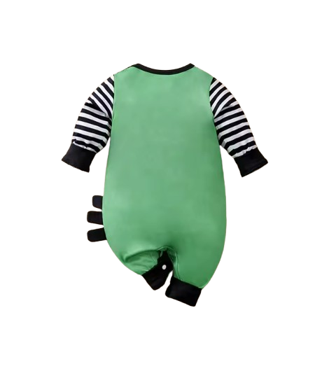 The Shawn - Baby Zebra Stripe Suspender Romper Set Long Sleeve Spring Autumn Outfit