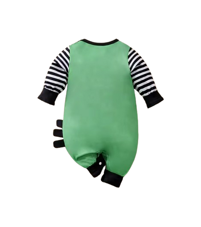 The Shawn - Baby Zebra Stripe Suspender Romper Set Long Sleeve Spring Autumn Outfit