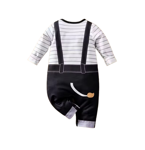 The Donald - Unisex Baby Cow Print Long Sleeve Romper Soft Spring Autumn One Piece Outfit