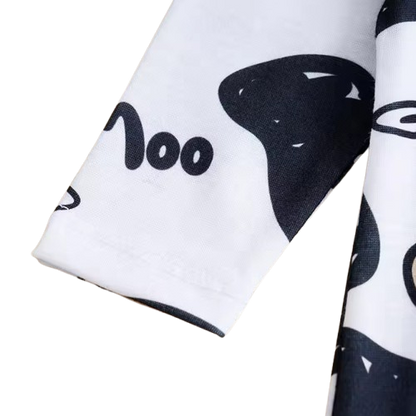 The Tomas - Unisex Baby Cow Print Long Sleeve Bodysuit Spring Autumn One Piece Outfit