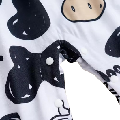 The Tomas - Unisex Baby Cow Print Long Sleeve Bodysuit Spring Autumn One Piece Outfit