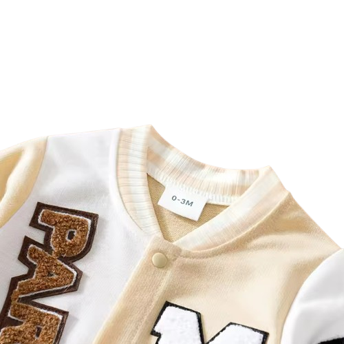 The Dexter - Baby Baseball Print Long Sleeve Romper Spring Autumn One Piece Outfit for Newborns
