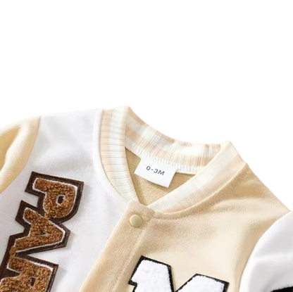 The Dexter - Baby Baseball Print Long Sleeve Romper Spring Autumn One Piece Outfit for Newborns