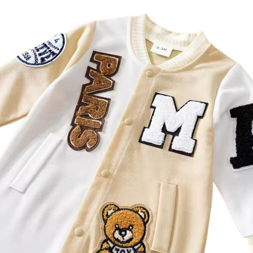 The Dexter - Baby Baseball Print Long Sleeve Romper Spring Autumn One Piece Outfit for Newborns