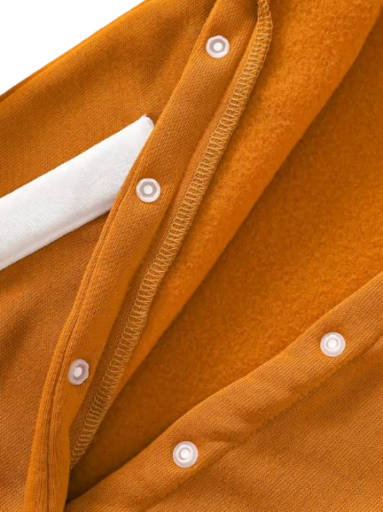The Duke - Baby Boy Fleece-Lined Baseball Romper Bear & Penguin Embroidered Long Sleeve Autumn Winter Outfit