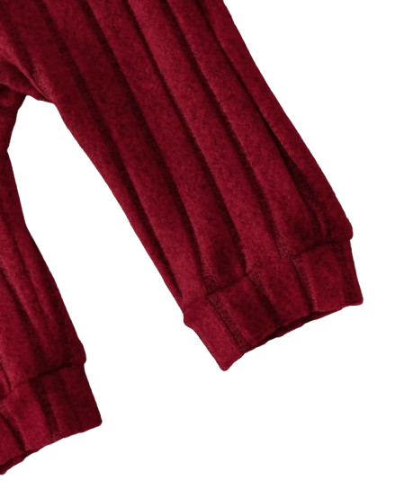 The Mac - Baby Boy Red Bear Romper & Hat Set Long Sleeve Autumn Winter One Piece Outfit