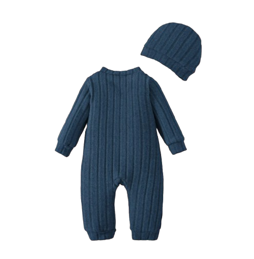 The Mac - Baby Boy Red Bear Romper & Hat Set Long Sleeve Autumn Winter One Piece Outfit
