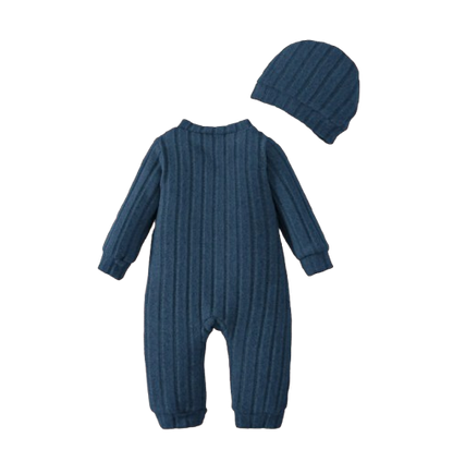 The Mac - Baby Boy Red Bear Romper & Hat Set Long Sleeve Autumn Winter One Piece Outfit