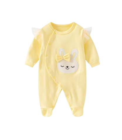 The Oakleigh - Baby Girl Cotton Rabbit Embroidered Long Sleeve Romper Spring Autumn One Piece Outfit