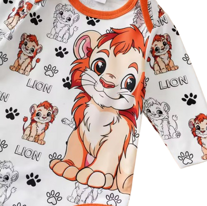 The Marvin - Unisex Baby Lion Knit Romper Long Sleeve Autumn One Piece Outfit for Newborns & Toddlers