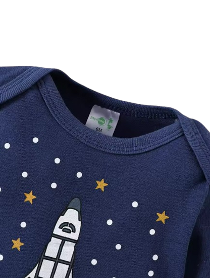 The Kareem - Baby Boy 3PCS Cotton Long Sleeve Romper Set Spring Summer One Piece Outfit