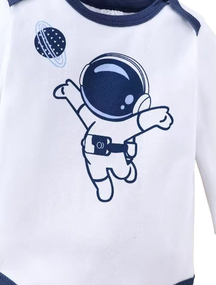 The Kareem - Baby Boy 3PCS Cotton Long Sleeve Romper Set Spring Summer One Piece Outfit