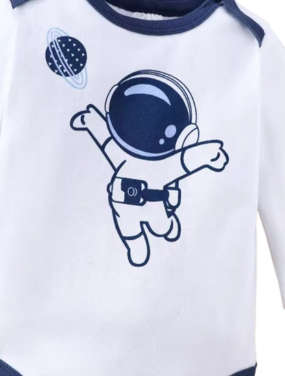 The Kareem - Baby Boy 3PCS Cotton Long Sleeve Romper Set Spring Summer One Piece Outfit