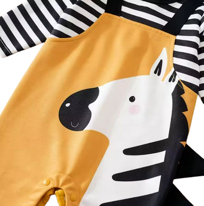 The Ahmed - Unisex Baby 3D Zebra Print Long Sleeve Romper Spring Autumn One Piece Outfit