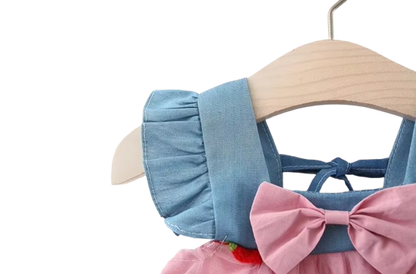 The Laney - Baby Girl Cherry Mesh Dress Cute Summer Beach Party Outfit