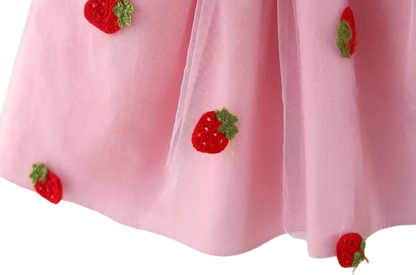 The Laney - Baby Girl Cherry Mesh Dress Cute Summer Beach Party Outfit