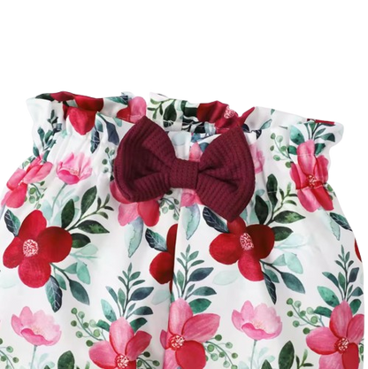 The Alondra - Infant Girl 3PCS Outfit Set Long Sleeve Top Pants & Headband Toddler Clothes