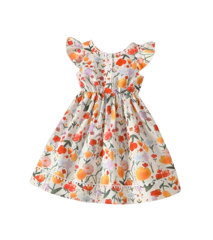The Coraline - Girls Spring Summer Flying Sleeve Dress Holiday Casual Princess Outfit