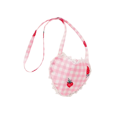 The Sasha - Girls Pink Strawberry Print Strap Dress Summer Casual Holiday Princess Dress