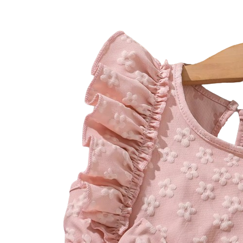 The Emberly - Girls Yellow Tulle Princess Dress O-Neck Fly Sleeve Bowknot Summer Outfit