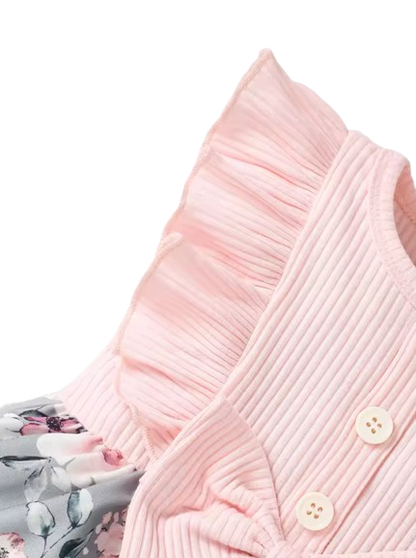 The Khaleesi - Girls Summer Cotton Dress Short Sleeve Round Neck Bow Headscarf Casual Outfit