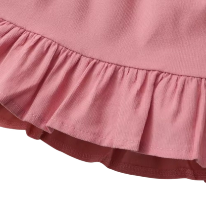 The Channing - Newborn Baby Girl 3PC Floral Romper Suspender Skirt & Headband Outfit