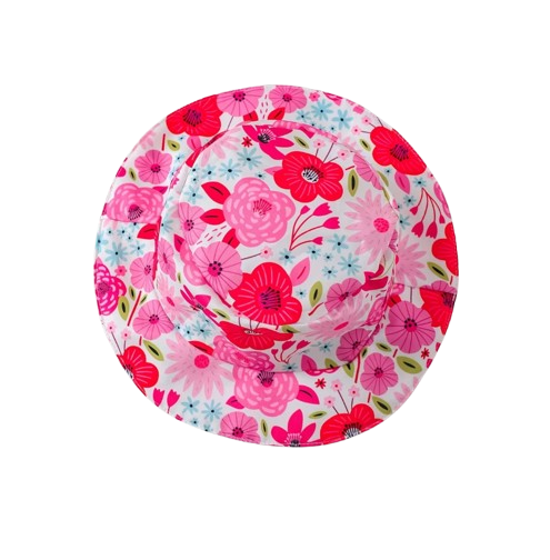 The Emmie - Baby Girl Rose Red Flower Dress Sleeveless Double Bow Hat Birthday Party Outfit