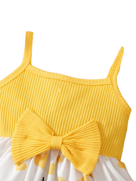 The Averie - Baby Girl Summer Heart Elephant Print Suspender Dress Cute Toddler Outfit