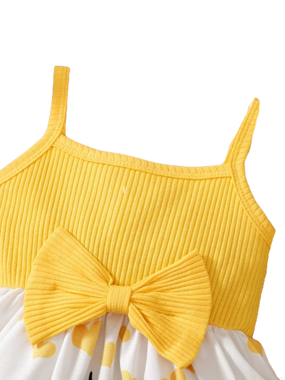The Averie - Baby Girl Summer Heart Elephant Print Suspender Dress Cute Toddler Outfit