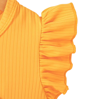 The Karsyn - Baby Girl Yellow Bee Dress Set – Cute Cartoon Bee Print Dress & Bow Headband