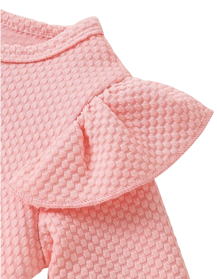 The Kathryn - Baby Girls' Dress & Coat Set – Long Sleeve Ruffle Waffle Coat with Princess Butterfly Flower Dress, Newborn & Toddler Outfit