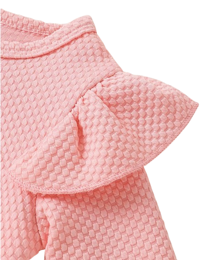 The Kathryn - Baby Girls' Dress & Coat Set – Long Sleeve Ruffle Waffle Coat with Princess Butterfly Flower Dress, Newborn & Toddler Outfit