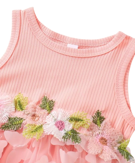 The Kathryn - Baby Girls' Dress & Coat Set – Long Sleeve Ruffle Waffle Coat with Princess Butterfly Flower Dress, Newborn & Toddler Outfit