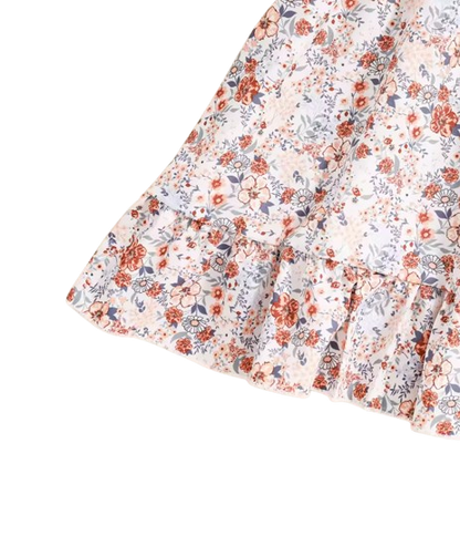 The Abby - Girls' Floral Dress and Button-Up Cardigan 2-Piece Summer Set