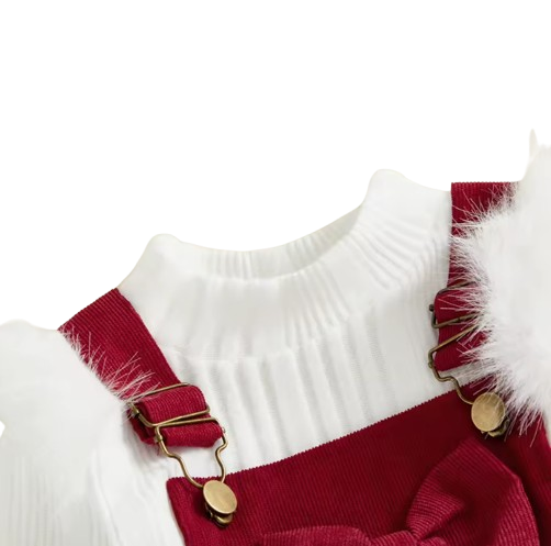 The Ramona - Baby Girls' 2-Piece Outfit Set – Long Sleeve Top and Sleeveless Dress, Solid Color Toddler Girl Clothing