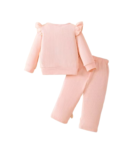 The Laurel - Girls' Princess Outfit with 3D Butterfly Bow – Pleated Textured Dress, Soft Lightweight Kids Clothing