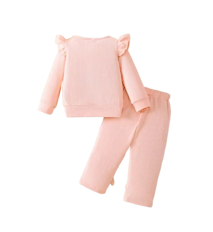 The Laurel - Girls' Princess Outfit with 3D Butterfly Bow – Pleated Textured Dress, Soft Lightweight Kids Clothing