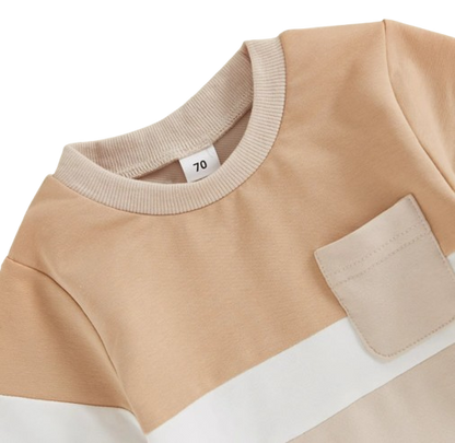 The Lacey - Baby Unisex 2-Piece Tracksuit Set – Contrast Color Long Sleeve Sweatshirt & Pants, Infant Toddler Outfit