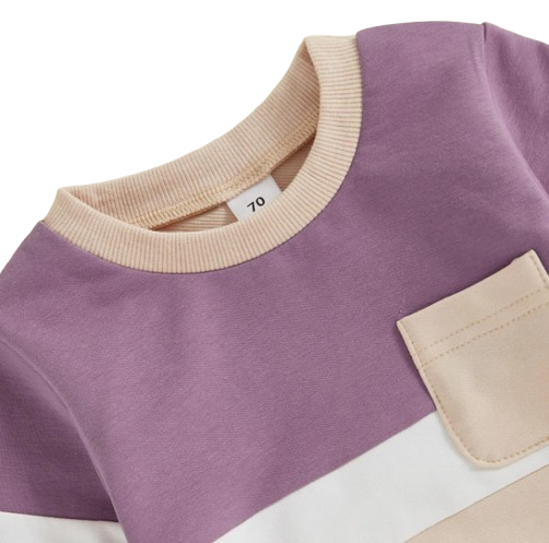 The Lacey - Baby Unisex 2-Piece Tracksuit Set – Contrast Color Long Sleeve Sweatshirt & Pants, Infant Toddler Outfit